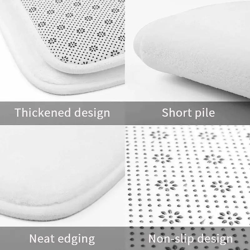 Geometric Anti-Fatigue Kitchen Floor Mat, Soft Polyester, Anti-Slip PVC Backing, Fade-Resistant, Multiple Sizes - product view 6