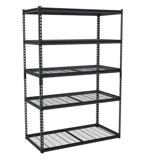 5-Tier Adjustable Steel Shelving Unit, 2500 lb Capacity, 48 x 24 x 71 in, Boltless Garage, Pantry and Workshop Rack - product view 1