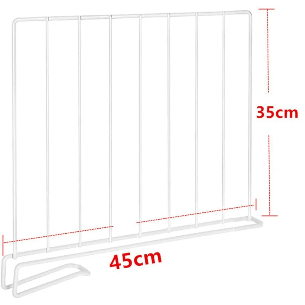 Iron Closet Shelf Divider, No-Tool Clamp-On Wardrobe Organizer, Expandable Adjustable Partition in Four Sizes - product view 3
