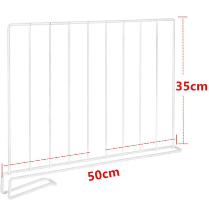Iron Closet Shelf Divider, No-Tool Clamp-On Wardrobe Organizer, Expandable Adjustable Partition in Four Sizes - product view 4