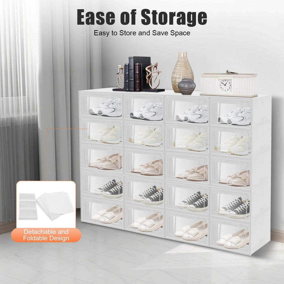 stackable shoe storage box - product view 2