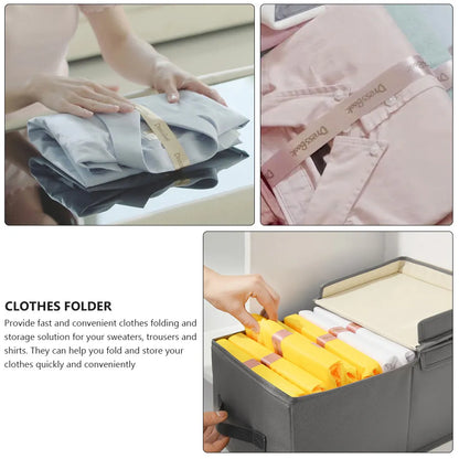 10-Piece Clothes Folding Board Set, Plastic Shirt and Pants Folder, Two Sizes for Wardrobe and Drawer Organization - product view 5