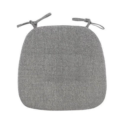 Cotton Linen Chair Cushion, High-Density Sponge, Breathable Plain Seat Pad with Anti-Slip Straps, 43 x 41 x 3 cm - product view 1