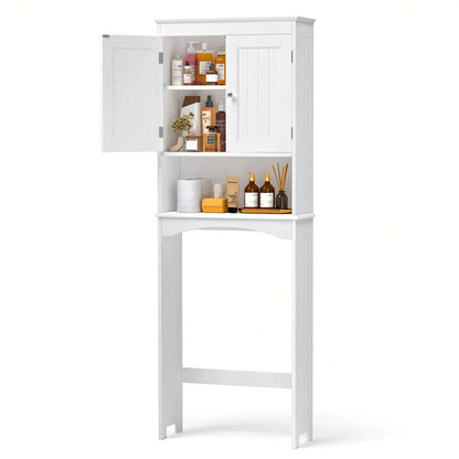 Over-Toilet Storage Cabinet, Adjustable Waterproof Shelf, Tissue Holder, Freestanding Floor-Standing Bathroom Organizer - product view 1