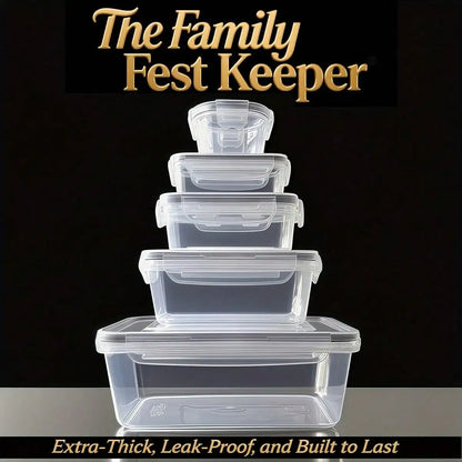 Food Storage Container Set, 40-Piece Airtight Clear Meal Prep Boxes with Lids, Stackable Kitchen Pantry Organizer - product view 5