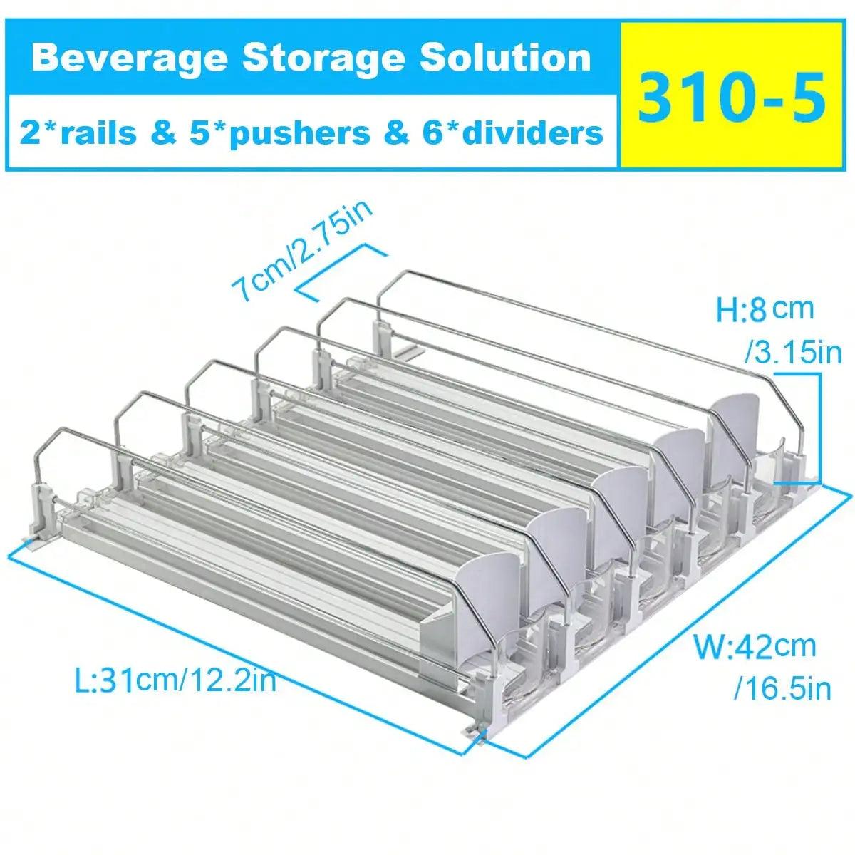 refrigerator can organizer - product view 3