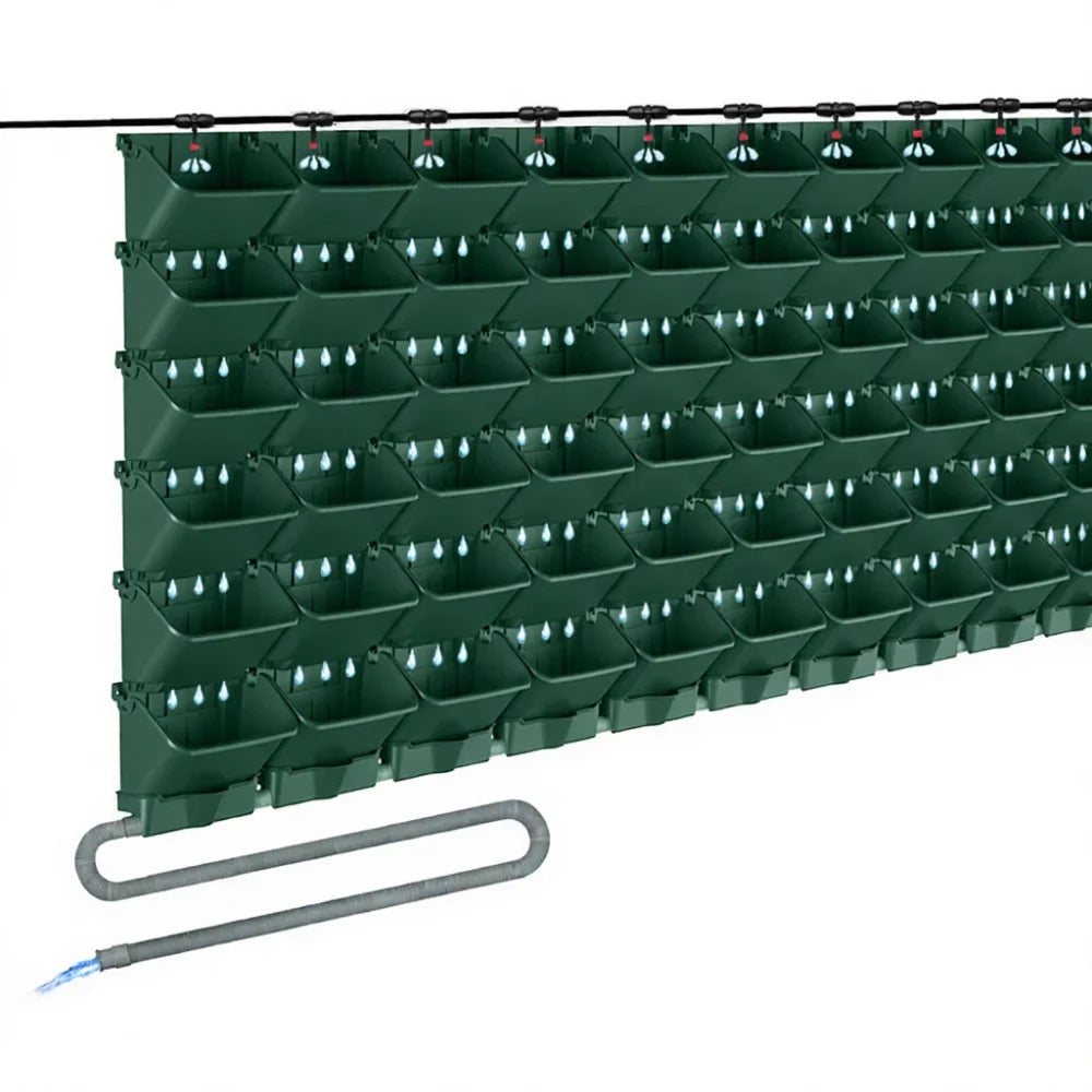 Modular Vertical Wall Planter Box, Plastic Plant Container, Space-Saving Design for Balcony, Fence, Courtyard and Indoor Wall Décor - product view 3
