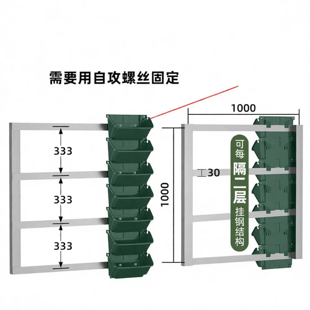 vertical wall planter - product view 4