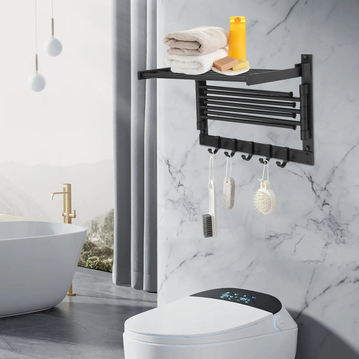 wall mounted towel rack - product view 4