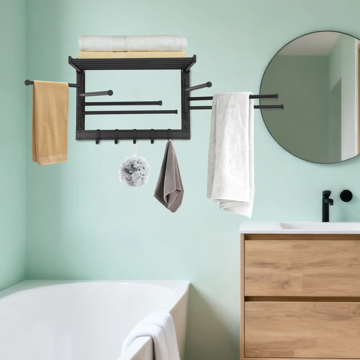 wall mounted towel rack - product view 5