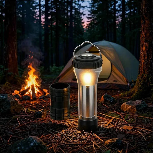 Portable LED Camping Lantern with Tripod Bracket, Included Lithium Metal Battery, ABS Body for Hiking, Fishing and Emergencies - product view 1
