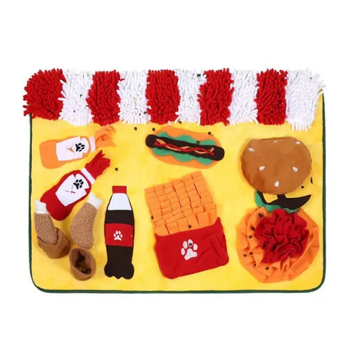 80 x 60cm Fleece Snuffle Mat for Dogs, Slow-Feeding Brain Game and Scent Training Toy, No Battery Required - product view 1