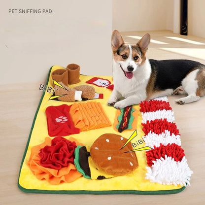 80 x 60cm Fleece Snuffle Mat for Dogs, Slow-Feeding Brain Game and Scent Training Toy, No Battery Required - product view 2