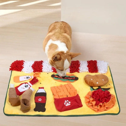 80 x 60cm Fleece Snuffle Mat for Dogs, Slow-Feeding Brain Game and Scent Training Toy, No Battery Required - product view 3