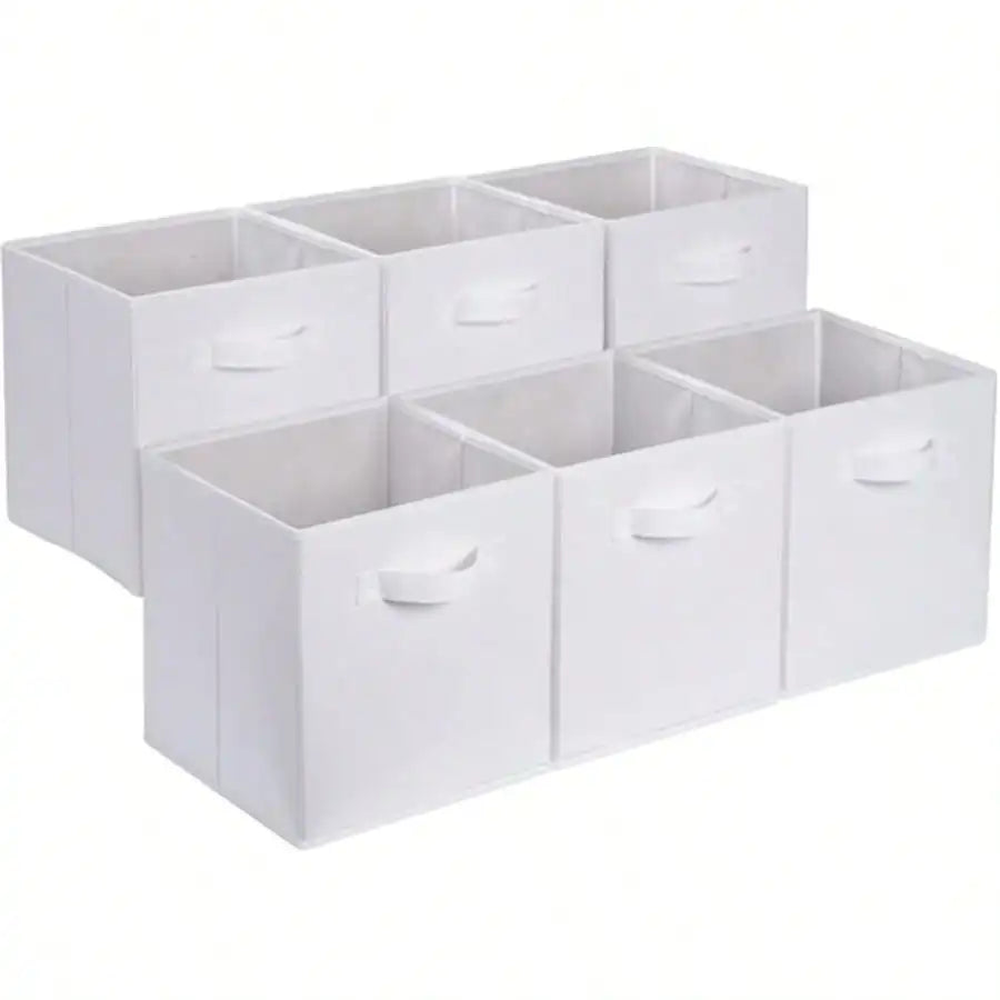 Collapsible Fabric Storage Bins, Foldable Cube Organizers with Dual Handles, 6-Piece Sets in Two Sizes for Closets - product view 2