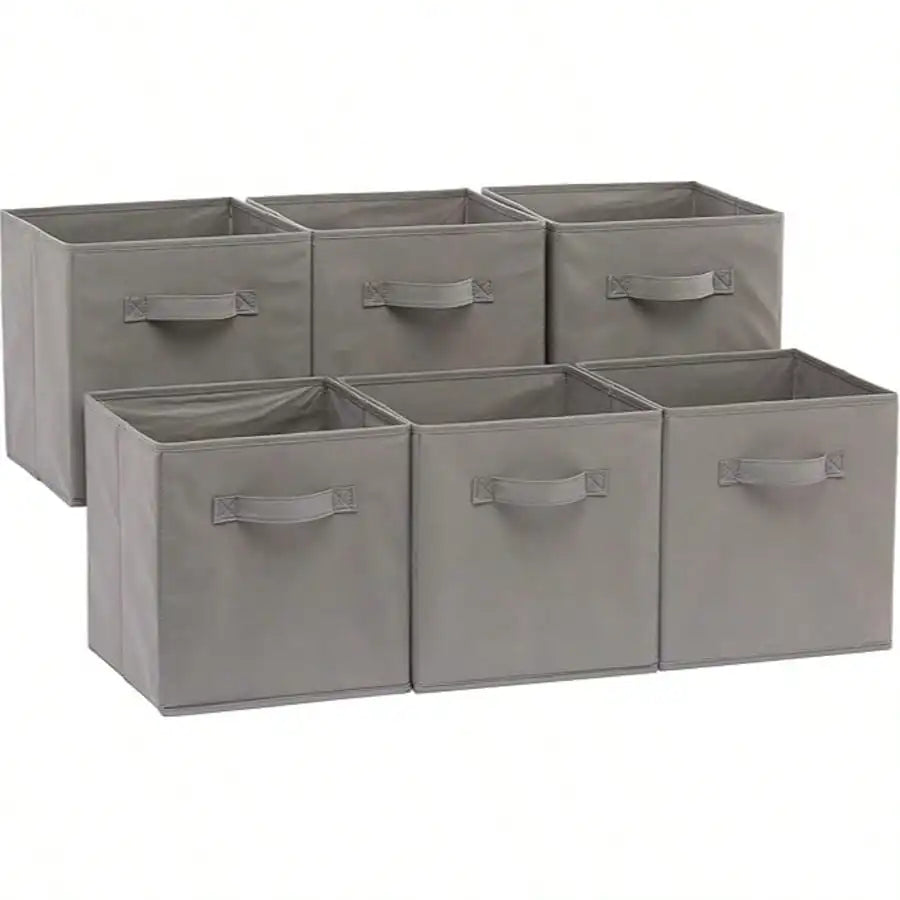 Collapsible Fabric Storage Bins, Foldable Cube Organizers with Dual Handles, 6-Piece Sets in Two Sizes for Closets - product view 5