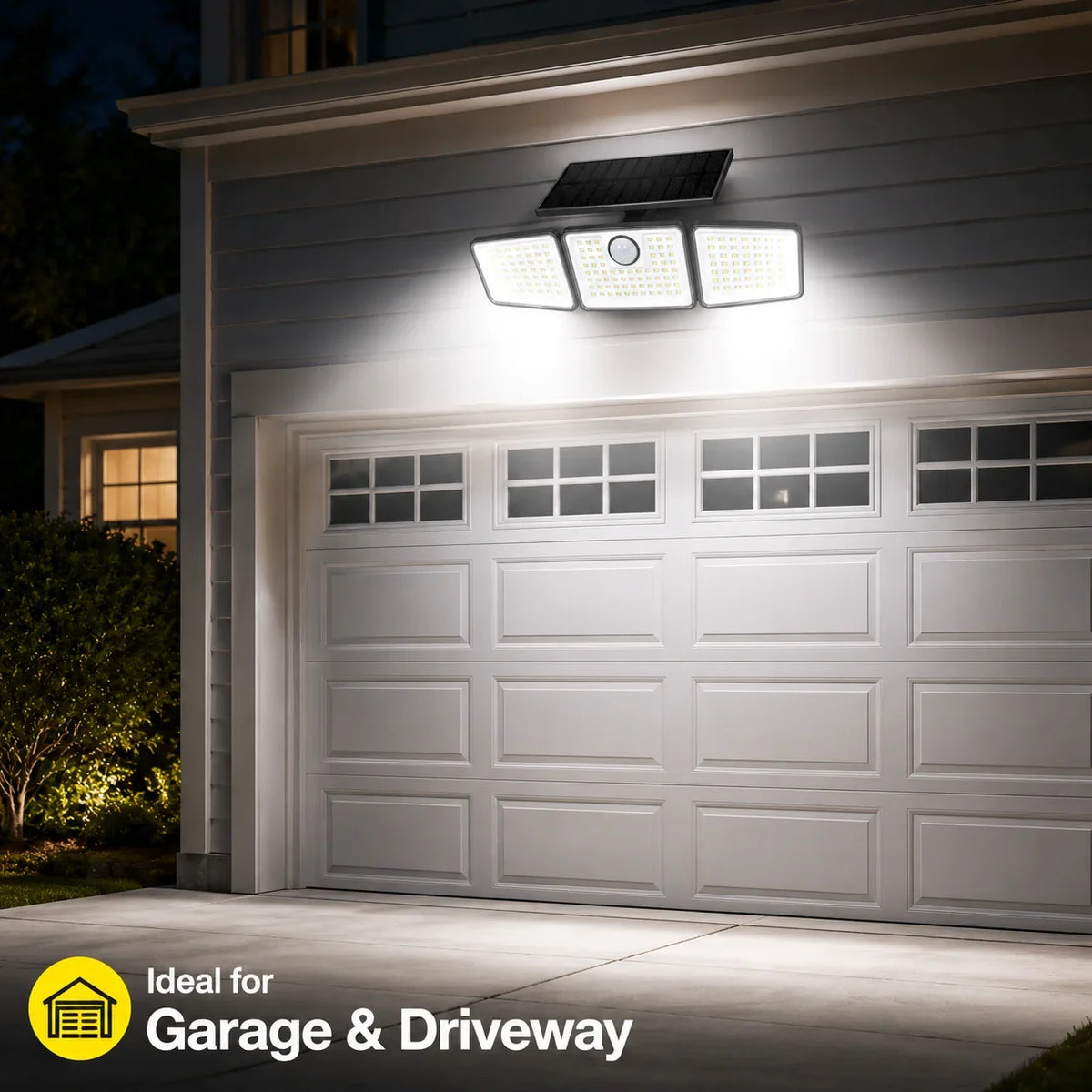 368LED Solar Outdoor Floodlight, Triple-Head Motion Sensor Security Light with Remote Control for Porch, Patio and Garden - product view 6