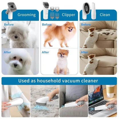 Dog Grooming Vacuum Kit, 16000 Pa Pet Hair Suction, 4 Tools, 4 Guard Combs, 3 Levels, 1.5 L Dust Cup - product view 3