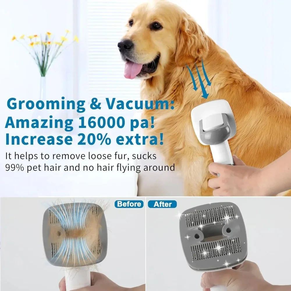 Dog Grooming Vacuum Kit, 16000 Pa Pet Hair Suction, 4 Tools, 4 Guard Combs, 3 Levels, 1.5 L Dust Cup - product view 5