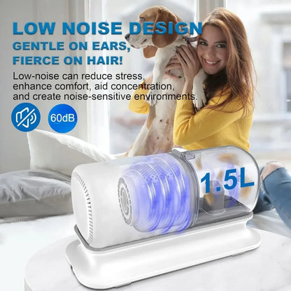 Dog Grooming Vacuum Kit, 16000 Pa Pet Hair Suction, 4 Tools, 4 Guard Combs, 3 Levels, 1.5 L Dust Cup - product view 6