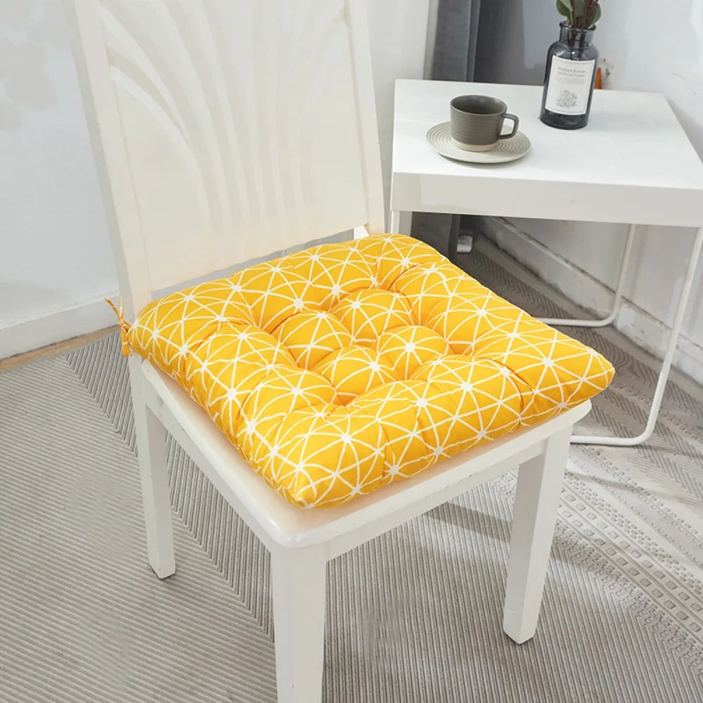 40 x 40 cm Breathable Chair Cushion, Soft Cotton-Filled Polyester Seat Pad with Embroidered Plaid Pattern, 8 Styles - product view 4