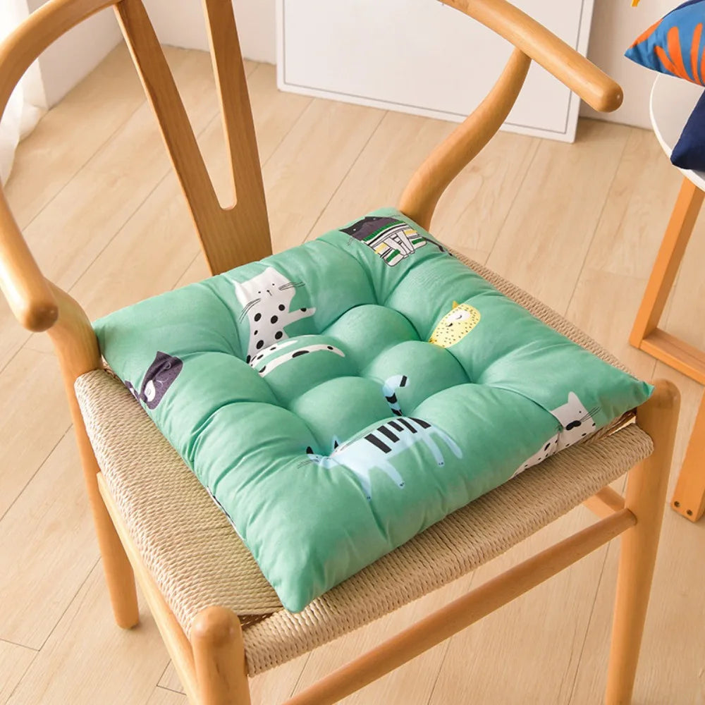 40 x 40 cm Breathable Chair Cushion, Soft Cotton-Filled Polyester Seat Pad with Embroidered Plaid Pattern, 8 Styles - product view 5