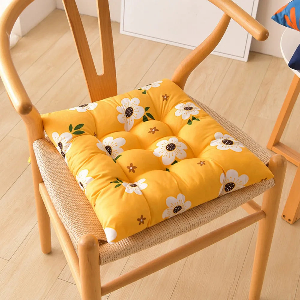 40 x 40 cm Breathable Chair Cushion, Soft Cotton-Filled Polyester Seat Pad with Embroidered Plaid Pattern, 8 Styles - product view 6