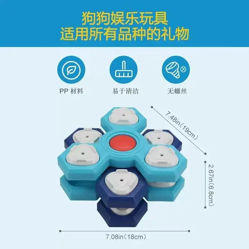 Interactive Slow Feeder Dog Bowl, Multi-Layer Rotating Puzzle Design, Non-Slip Latex Bowl for Small to Large Dogs - product view 2