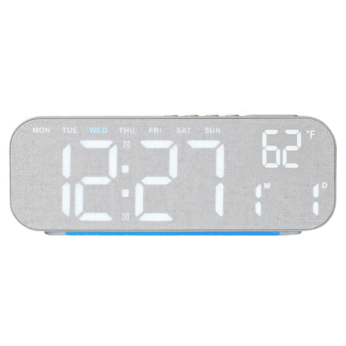 10-Inch Digital Alarm Clock with Ambient Light, Dual Alarms, Auto-Dimming LED Display, Timer and USB-C for Bedroom - product view 1