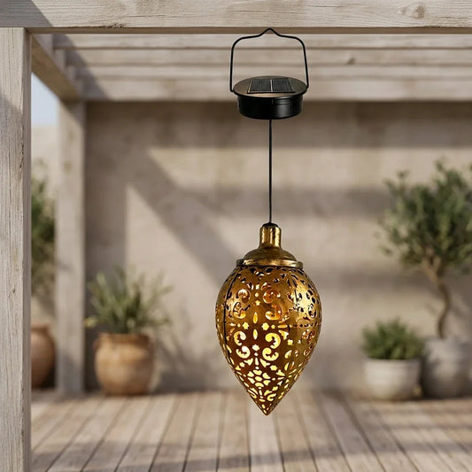 Globe Solar Lantern, Iron LED Chip Light with Rechargeable Battery and 5V Power, Available in 1-Pack or 2-Pack - product view 1