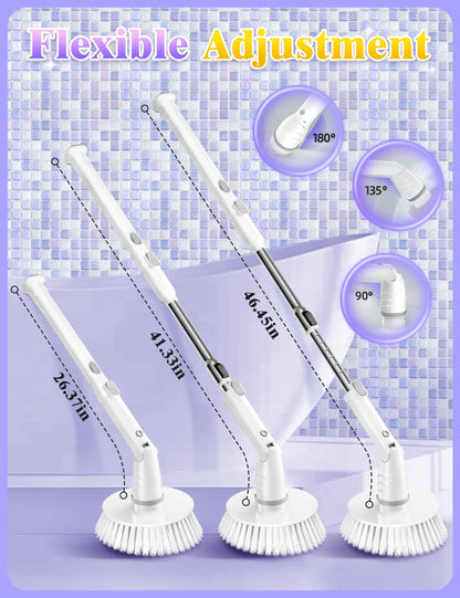 11-in-1 Electric Spin Scrubber, Adjustable High-Speed Power with Long Handle and 6 Replaceable Heads for Bathroom and More - product view 1