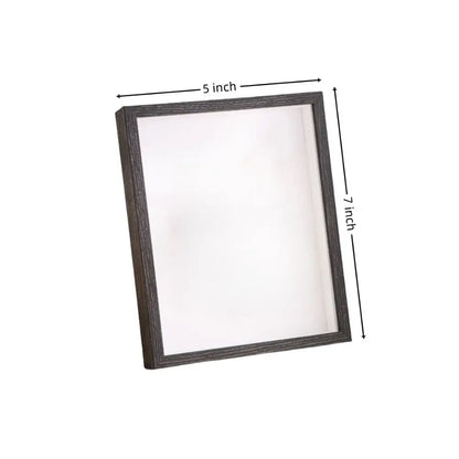 Rectangular Shadow Box Frame, Plastic Display Case with Clear Acrylic Front, Black or Wood Finish, 4x6 to 8x10 Inch Sizes - product view 3