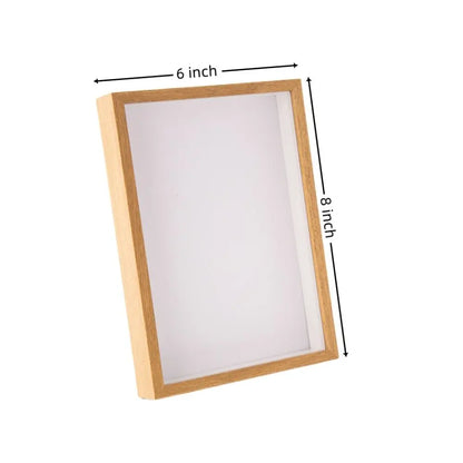 Rectangular Shadow Box Frame, Plastic Display Case with Clear Acrylic Front, Black or Wood Finish, 4x6 to 8x10 Inch Sizes - product view 6