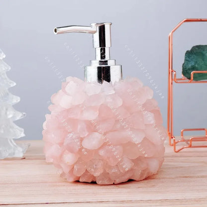 Natural Stone Soap Dispenser, Manual Refillable Bottle for Bathroom Sink and Hand Soap, Product 1 or Product 2 Options - product view 4