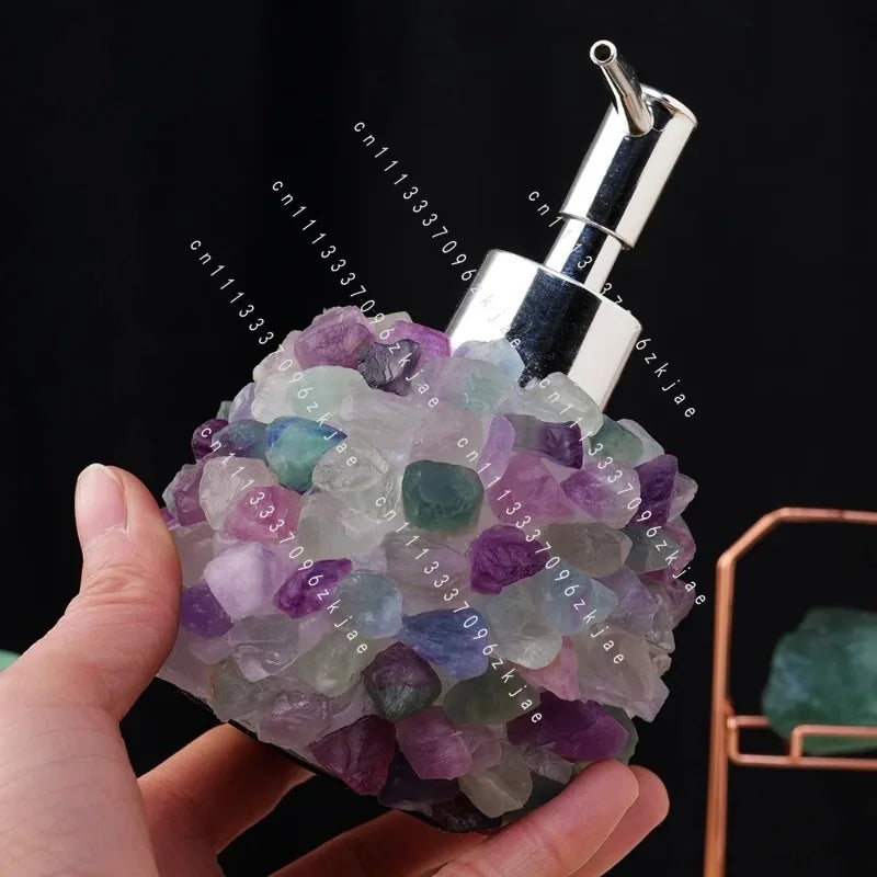 Natural Stone Soap Dispenser, Manual Refillable Bottle for Bathroom Sink and Hand Soap, Product 1 or Product 2 Options - product view 5