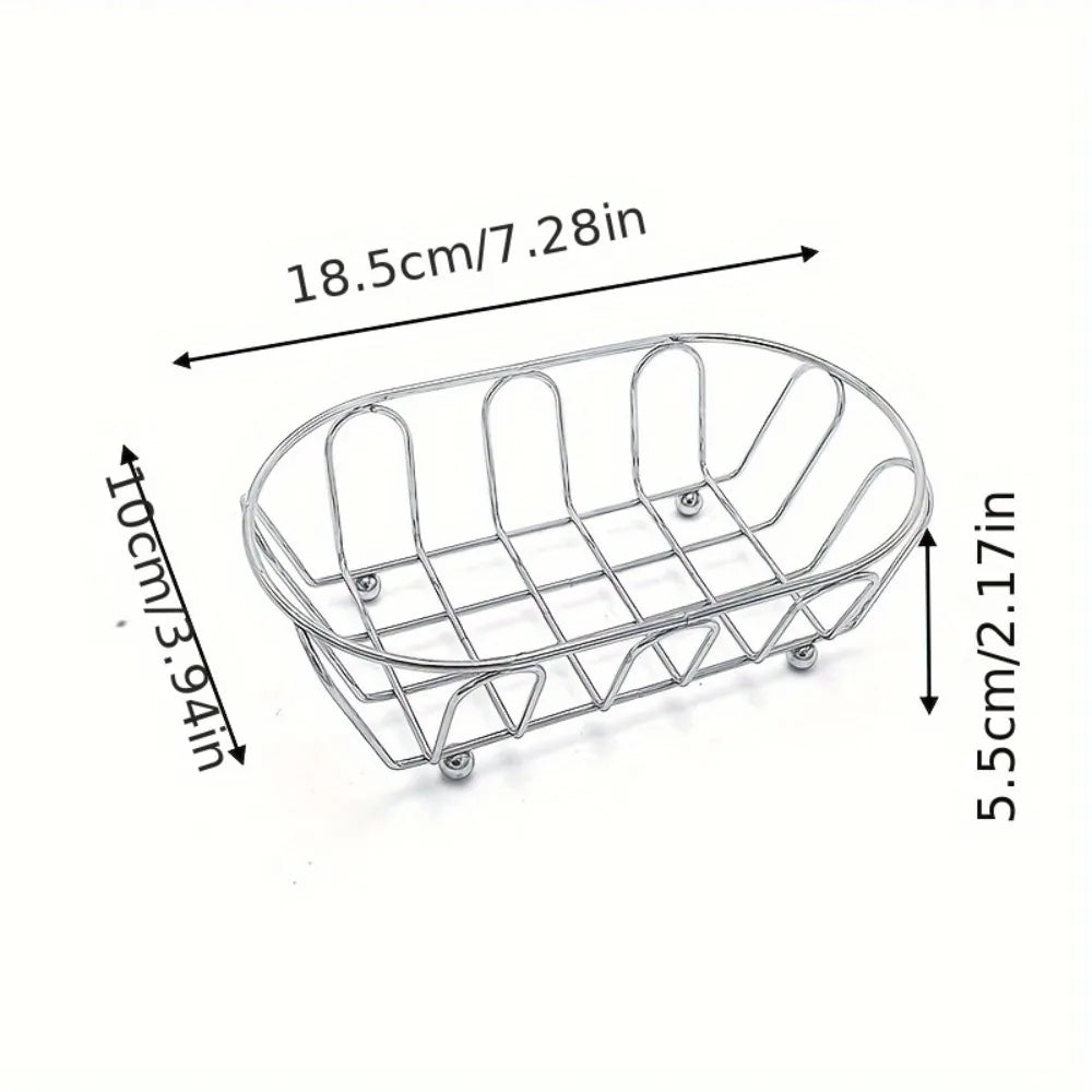 Stainless Steel Storage Basket, Reusable Metal Frame Organizer for Jewelry, Cosmetics and Small Items - product view 3