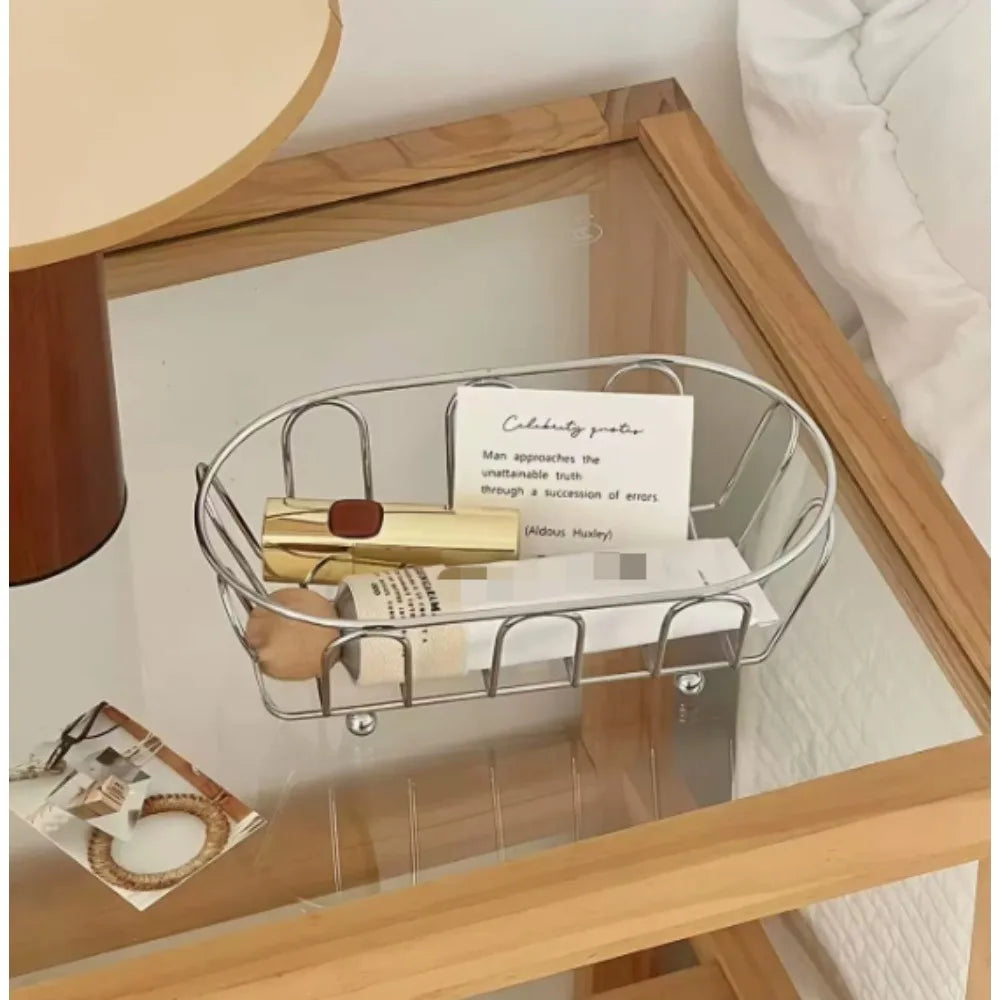 Stainless Steel Storage Basket, Reusable Metal Frame Organizer for Jewelry, Cosmetics and Small Items - product view 4