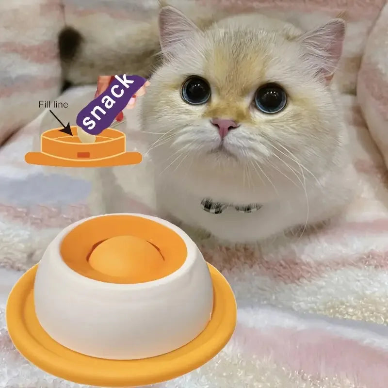 Slow Feeder Dog Bowl and Cat Lick Mat, Plastic Interactive Snack Plate for Dogs and Cats - product view 5