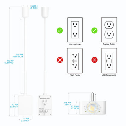 Plug-In LED Wall Sconce, Touch Dimmable Reading Light, 4 Brightness Levels, 3 Color Temperatures, 4W - product view 4