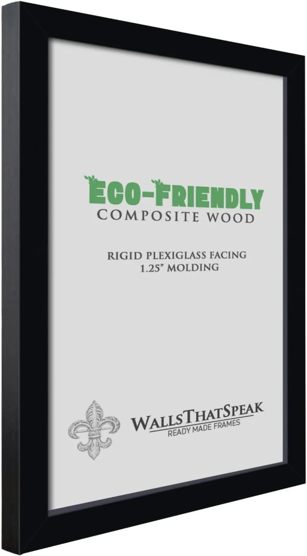 Set of 4 Gallery Picture Frames, 16 x 27 Inch Black Bamboo Wall Frames with Shatterproof Plexiglass, Vertical or Horizontal Hanging - product view 2