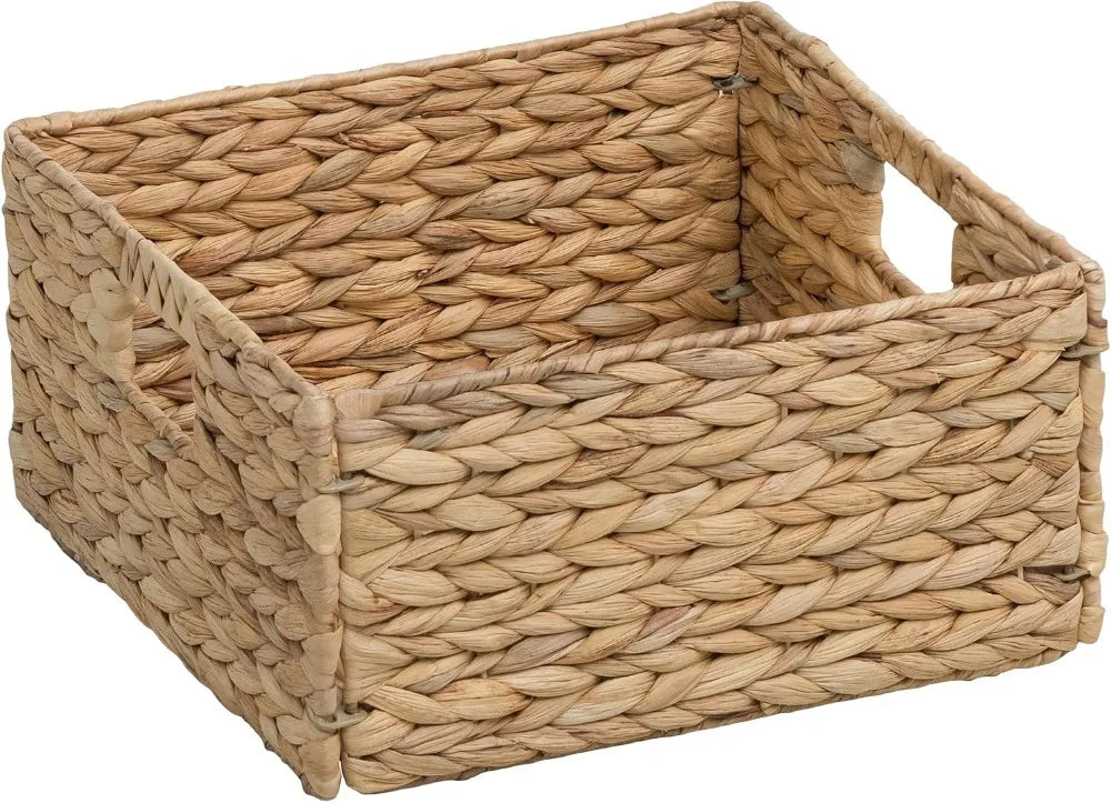6-Pack Plastic Storage Baskets, 12 × 12 × 6 in Waterproof Organizer Bins with Handles for Shelves and Closets - product view 4