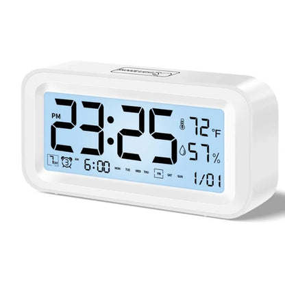 Digital LED Alarm Clock with Temperature and Humidity Display, Dual Alarm, Adjustable Brightness for Home or Office - product view 4