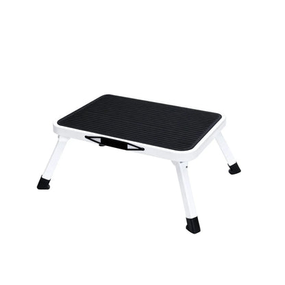 Folding Step Ladder Stool, One-Step Metal Platform with Non-Slip Feet, 330 lb Capacity, Carry Handle for Home and RV - product view 2
