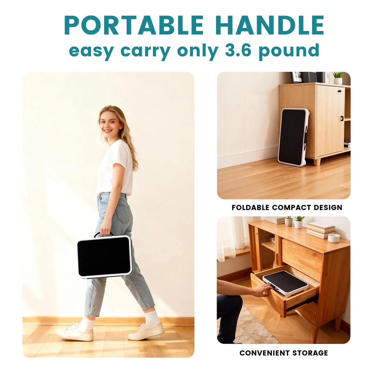 Folding Step Ladder Stool, One-Step Metal Platform with Non-Slip Feet, 330 lb Capacity, Carry Handle for Home and RV - product view 4