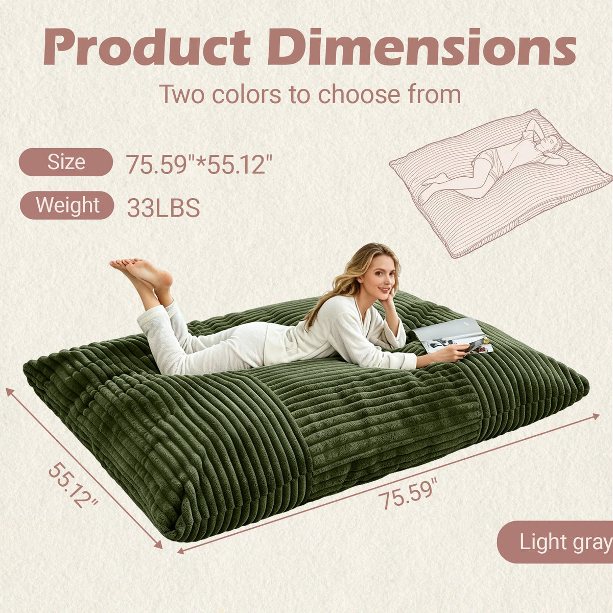 bean bag chair - product view 1