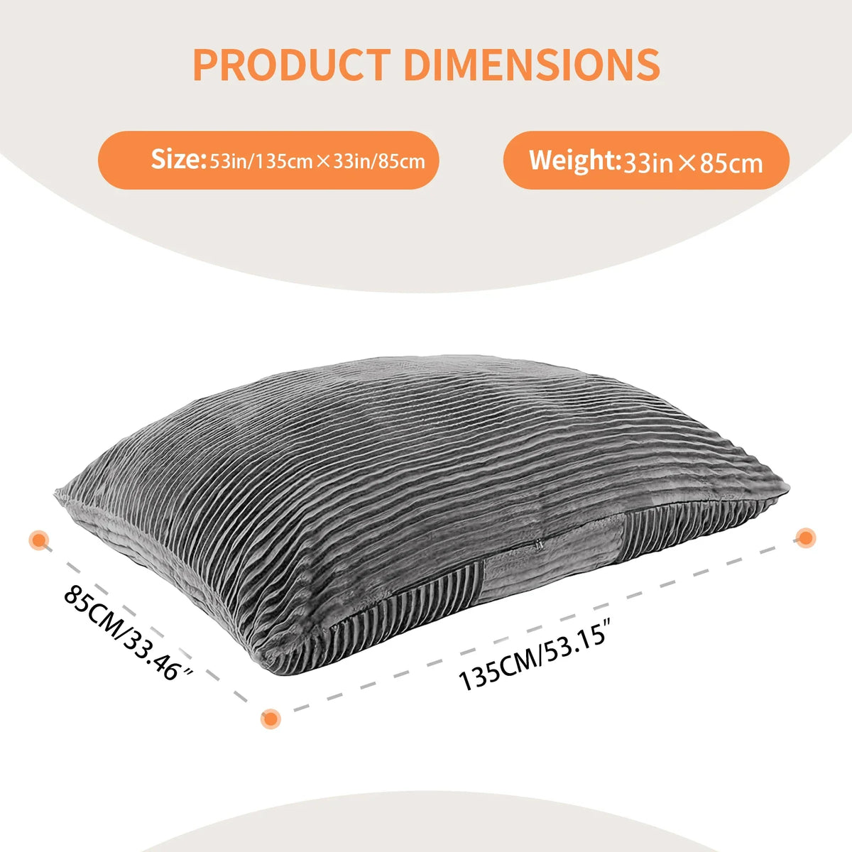 Convertible Bean Bag Chair and Mat, Machine-Washable Cover, Self-Contained Setup for Adults, Living Rooms, Bedrooms and Studies - product view 3