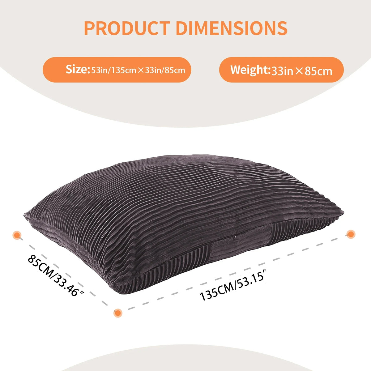 Convertible Bean Bag Chair and Mat, Machine-Washable Cover, Self-Contained Setup for Adults, Living Rooms, Bedrooms and Studies - product view 4