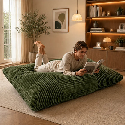 Convertible Bean Bag Chair and Mat, Machine-Washable Cover, Self-Contained Setup for Adults, Living Rooms, Bedrooms and Studies - product view 5