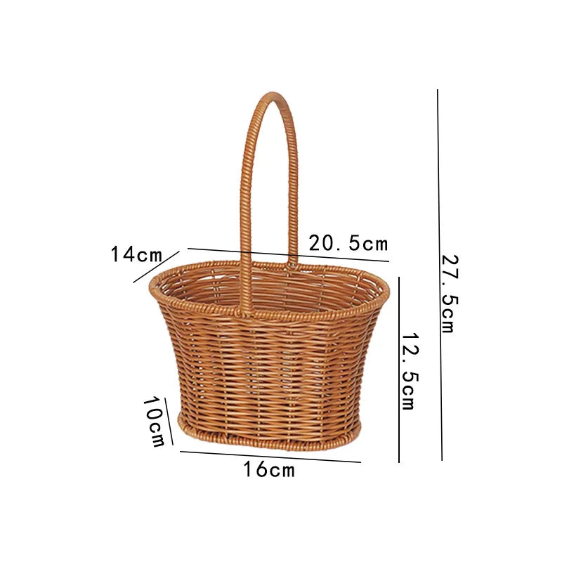 Plastic Garden Harvest Basket, Reusable Multi-Use Foraging Basket with Metal Frame, Small, Medium or 2-Piece Options - product view 2