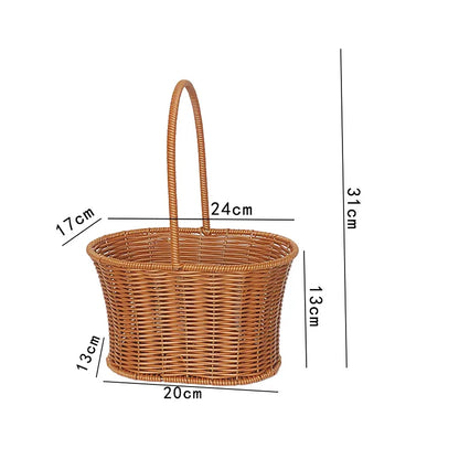 Plastic Garden Harvest Basket, Reusable Multi-Use Foraging Basket with Metal Frame, Small, Medium or 2-Piece Options - product view 3
